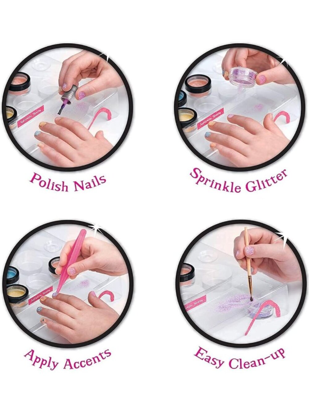 Pretend Play Nail Art Kit for Kids, DIY Manicure Beauty Salon Toy - Picture 5 of 10